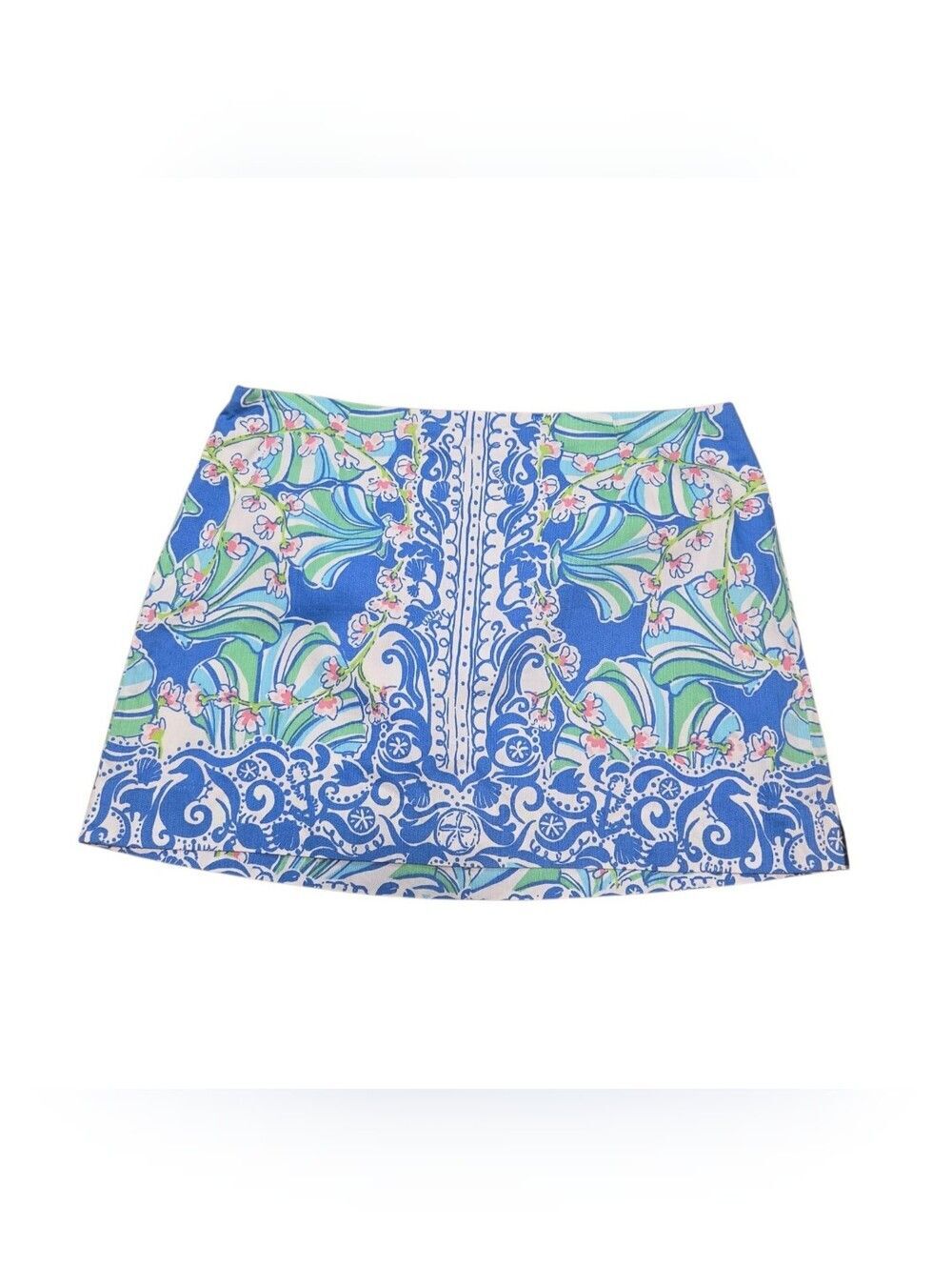 Lilly Pulitzer Blue Floral-Print Women’s Skirt 10